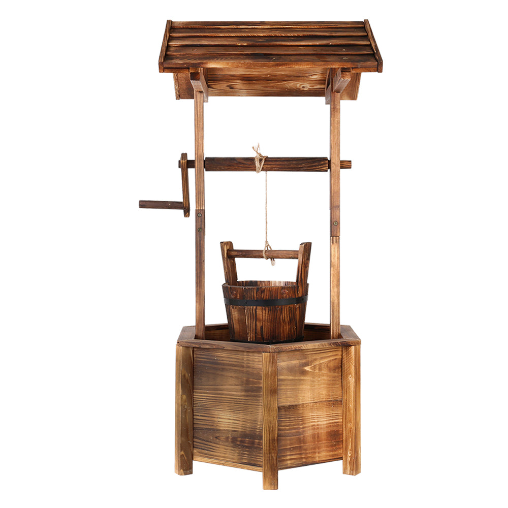 Gardeon Garden Decor Outdoor Ornament Wooden Wishing Well GD-WELL-CC