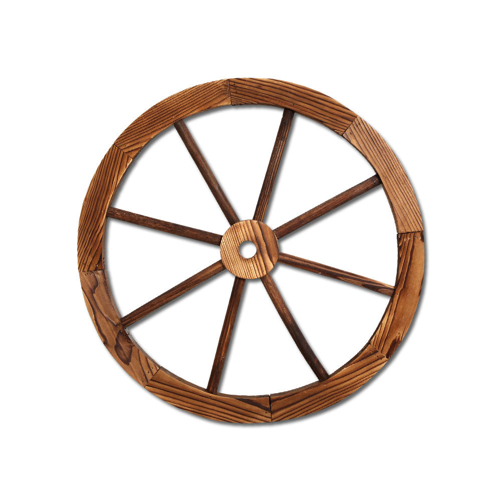 Gardeon Garden Decor Outdoor Ornament Wooden Wagon Wheel GD-WHEEL-X-CC