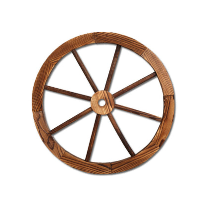 Gardeon Garden Decor Outdoor Ornament Wooden Wagon Wheel GD-WHEEL-X-CC