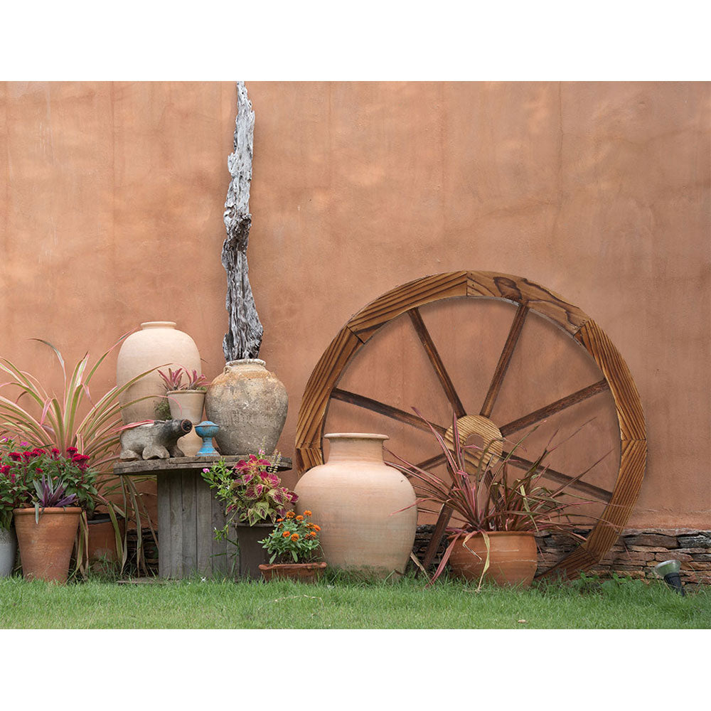 Gardeon Garden Decor Outdoor Ornament Wooden Wagon Wheel GD-WHEEL-X-CC