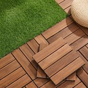 Gardeon 10PCS Wood Deck Tiles 30x30cm Interlocking Floor Tiles for Patio Balcony Garden GD-WT-10PCS-BR