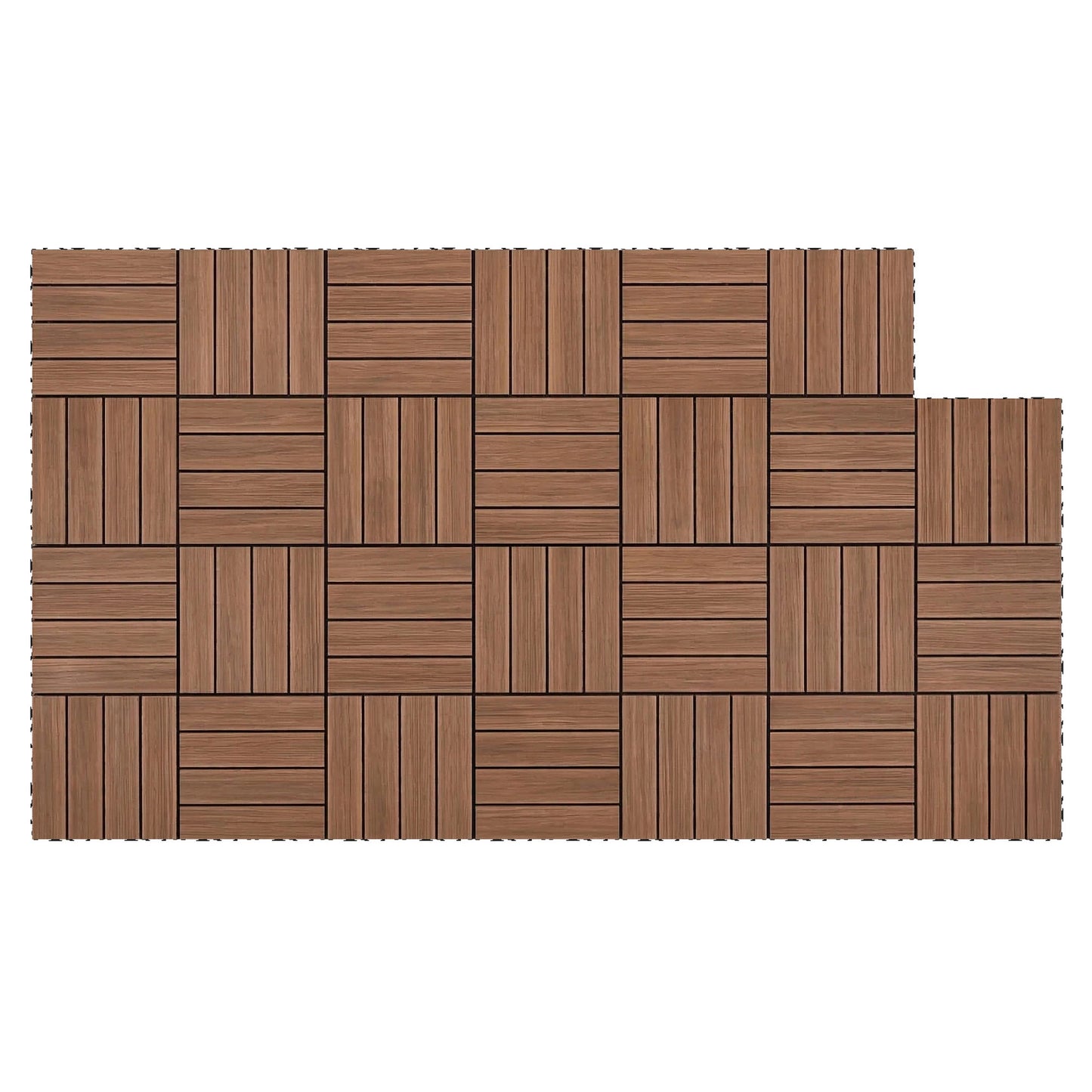 Gardeon 27PCS Wood Deck Tiles 30x30cm Interlocking Floor Tiles for Patio Balcony Garden GD-WT-27PCS-BR