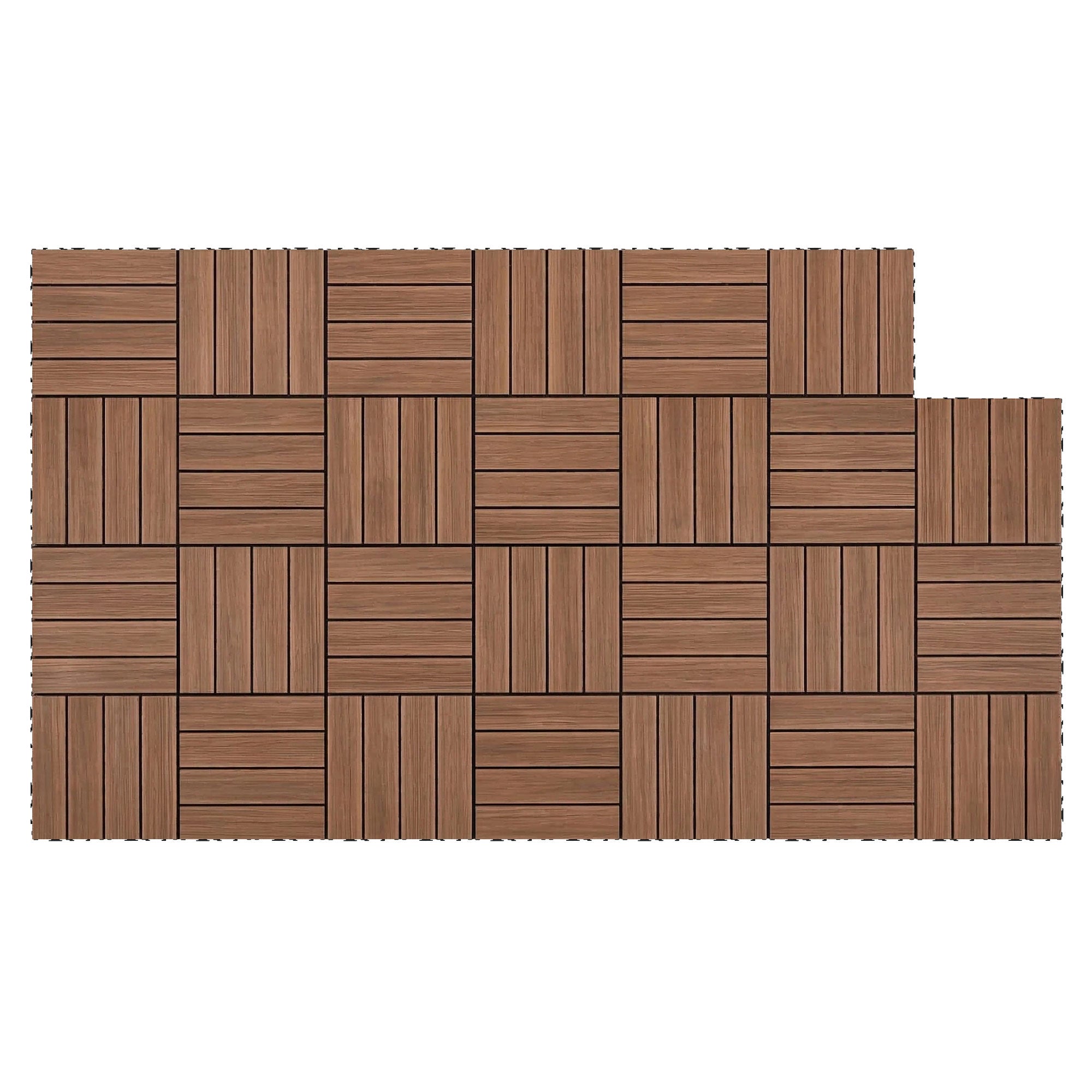 Gardeon 27PCS Wood Deck Tiles 30x30cm Interlocking Floor Tiles for Patio Balcony Garden GD-WT-27PCS-BR