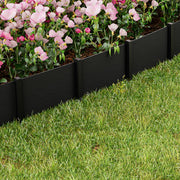 Green Fingers Garden Edging 15CM x 30M Border Support Landscape Edge Black GE-PE-15030-BK