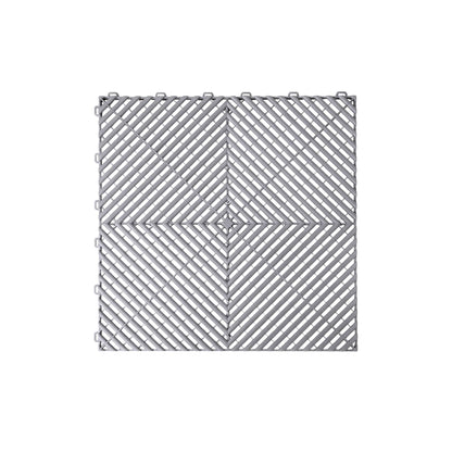 Giantz 20PCS Garage Floor Tiles Interlocking Drainage Non-Slip Tiles Heavy Duty for Workshop Grey GFT-40X40-20P-GR