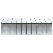 Green Fingers Greenhouse 6.3x2.44x2.1M Aluminium Polycarbonate Green House Garden Shed GH-ALU-B-630X244X210-GN-AB