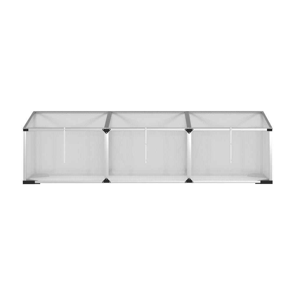 Green Fingers Greenhouse 180x50x50CM Cold Frame Plant Grow Aluminium Polycarbonate Green House GH-ALU-C-180X50X50