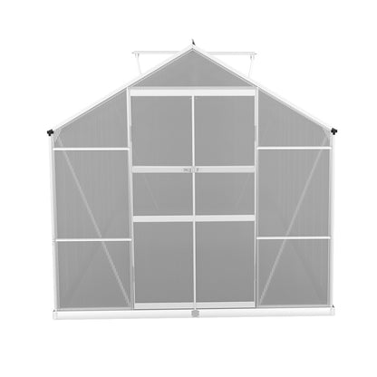 Greenfingers Greenhouse 5.1x2.5x2.26M Double Doors Aluminium Green House Garden Shed GH-ALU-C-510X250-DOU-AB