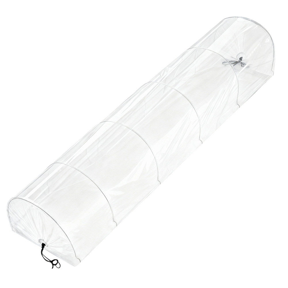Green Fingers Mini Greenhouse 300x45x30cm Tunnel Clear PVC Steel Frame Portable GH-MINI-2PC-300X45-TP