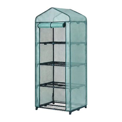Green Fingers Greenhouse 4 Tiers Mini Green House Garden Bed 1.6x0.7x0.5M GH-MINI-4T-GR
