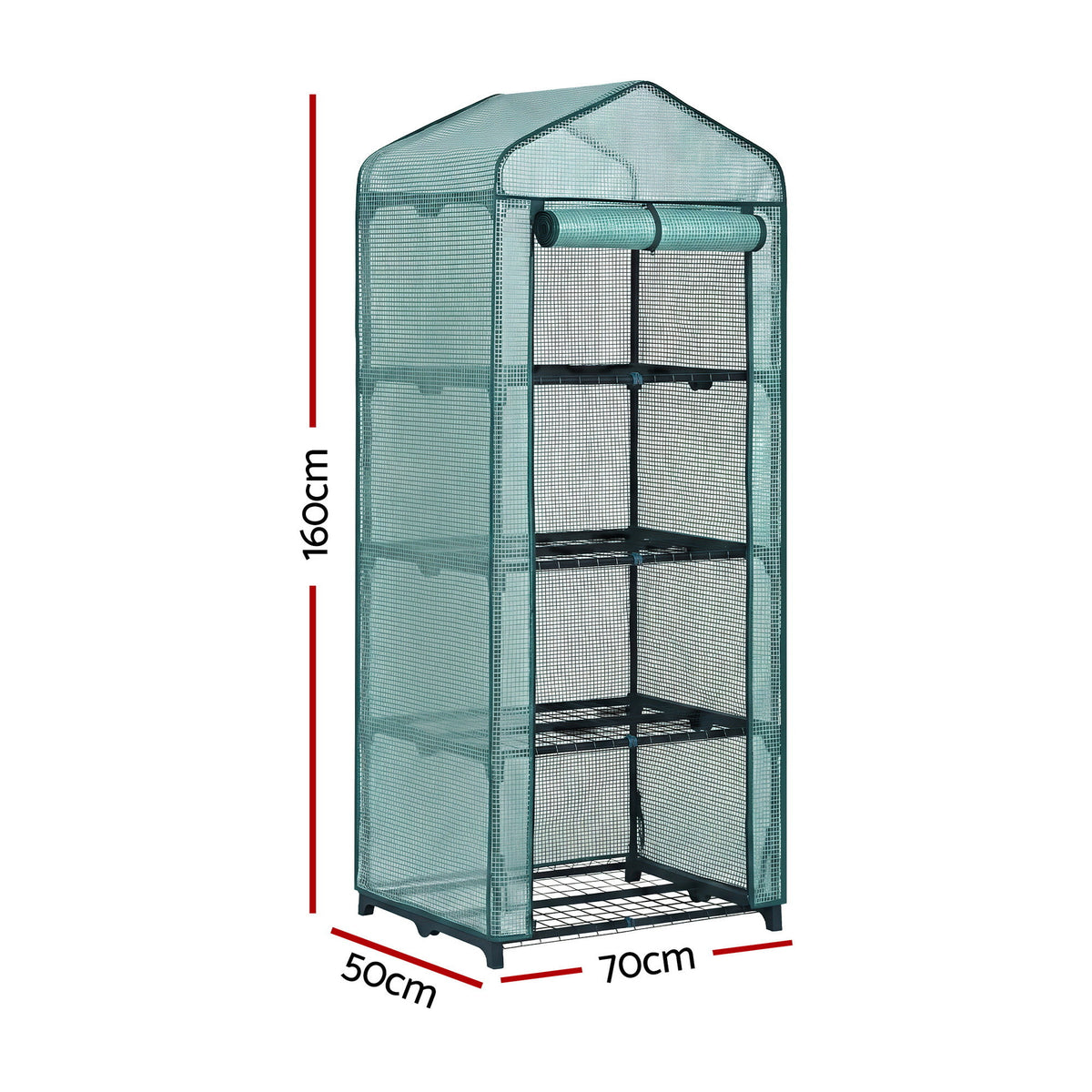 Green Fingers Greenhouse 4 Tiers Mini Green House Garden Bed 1.6x0.7x0.5M GH-MINI-4T-GR