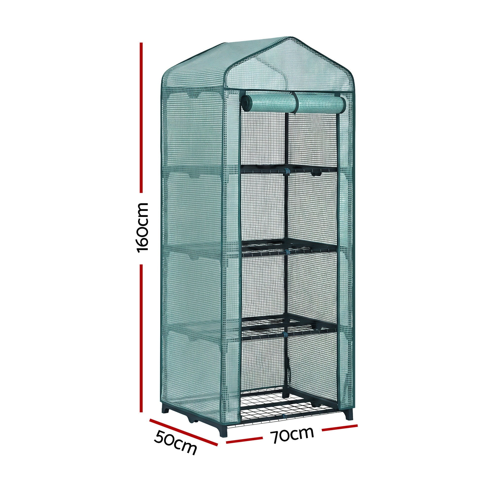 Green Fingers Greenhouse 4 Tiers Mini Green House Garden Bed 1.6x0.7x0.5M GH-MINI-4T-GR