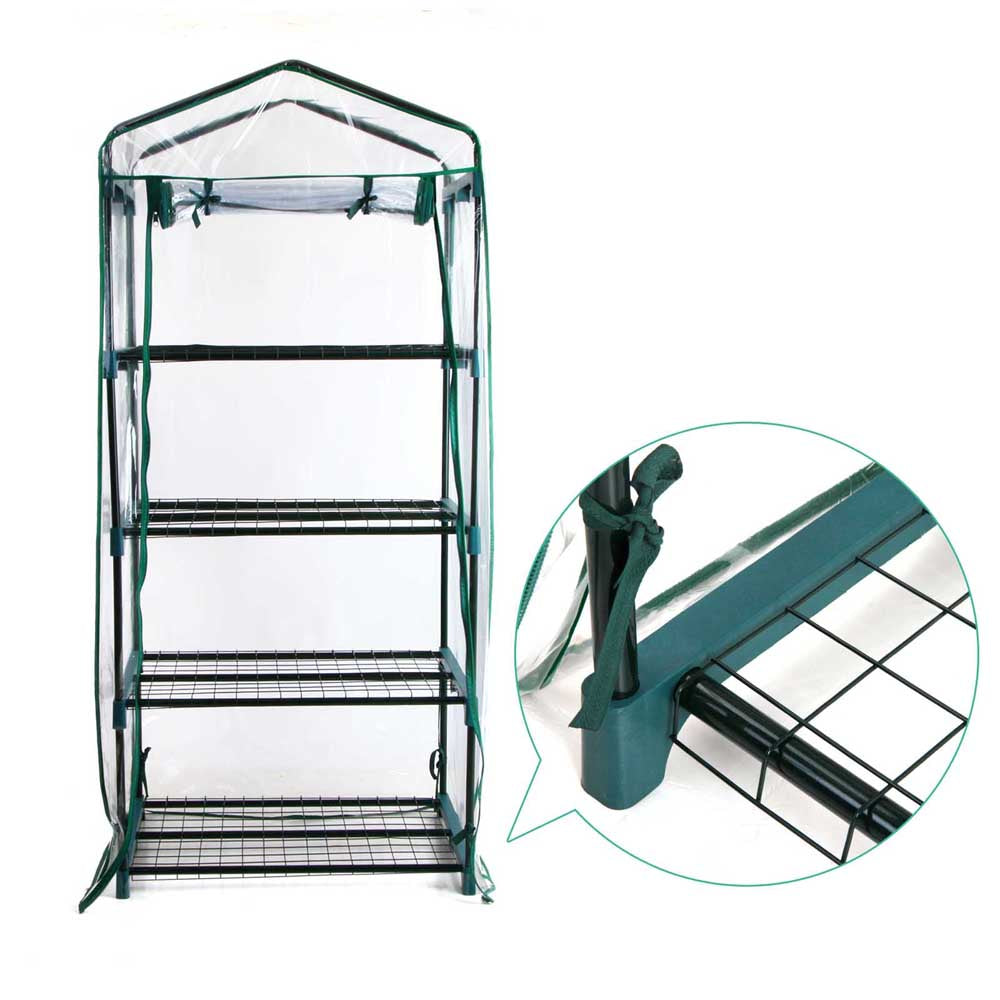 Green Fingers Greenhouse 4 Tiers Mini Green House Garden Bed Planter Box 1.6x0.7x0.5M GH-MINI-4T-TP