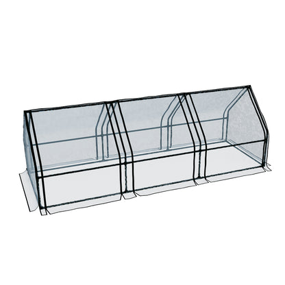 Green Fingers Greenhouse 2.7x0.9x0.9M Mini Green House Raised Garden Bed Planter Box GH-MINI-F-270X92-TP