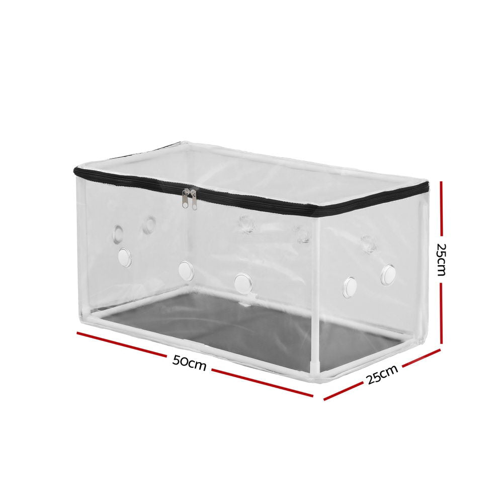 Green Fingers Mini Greenhouse 50x25x25cm PVC Cover for Mushrooms Succulents GH-MINI-F-50X25-TP