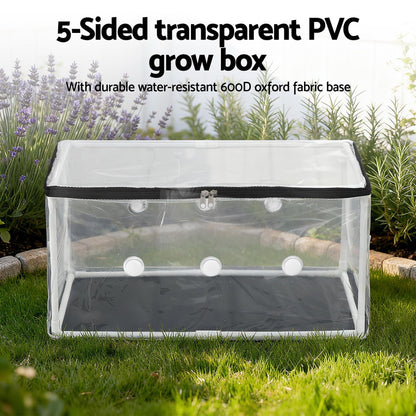 Green Fingers Mini Greenhouse 50x25x25cm PVC Cover for Mushrooms Succulents GH-MINI-F-50X25-TP