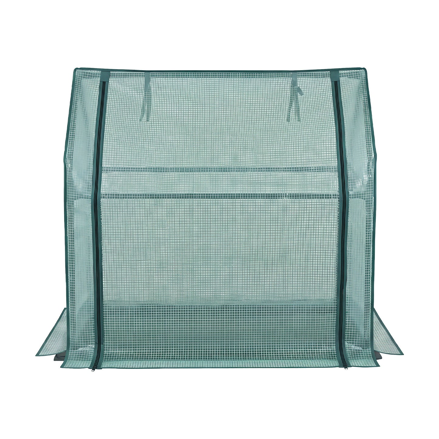 Green Fingers Mini Greenhouse 91x46x84cm Steel Frame PE Cover Outdoor Shelter GH-MINI-F-91X46-GR