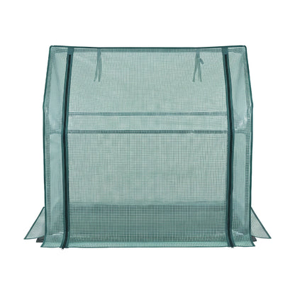 Green Fingers Mini Greenhouse 91x46x84cm Steel Frame PE Cover Outdoor Shelter GH-MINI-F-91X46-GR