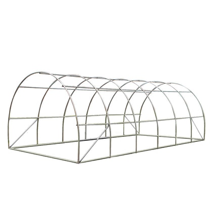 Green Fingers Greenhouse 6x3x2M Walk in Green House Tunnel Plant Garden Shed Dome GH-POLY-E-60X30-GR-D-AB