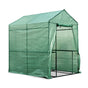 Green Fingers Greenhouse 1.2x1.9x1.9M Walk in Green House Tunnel Plant Garden Shed 4 Shelves GH-WALK-19X12-GR