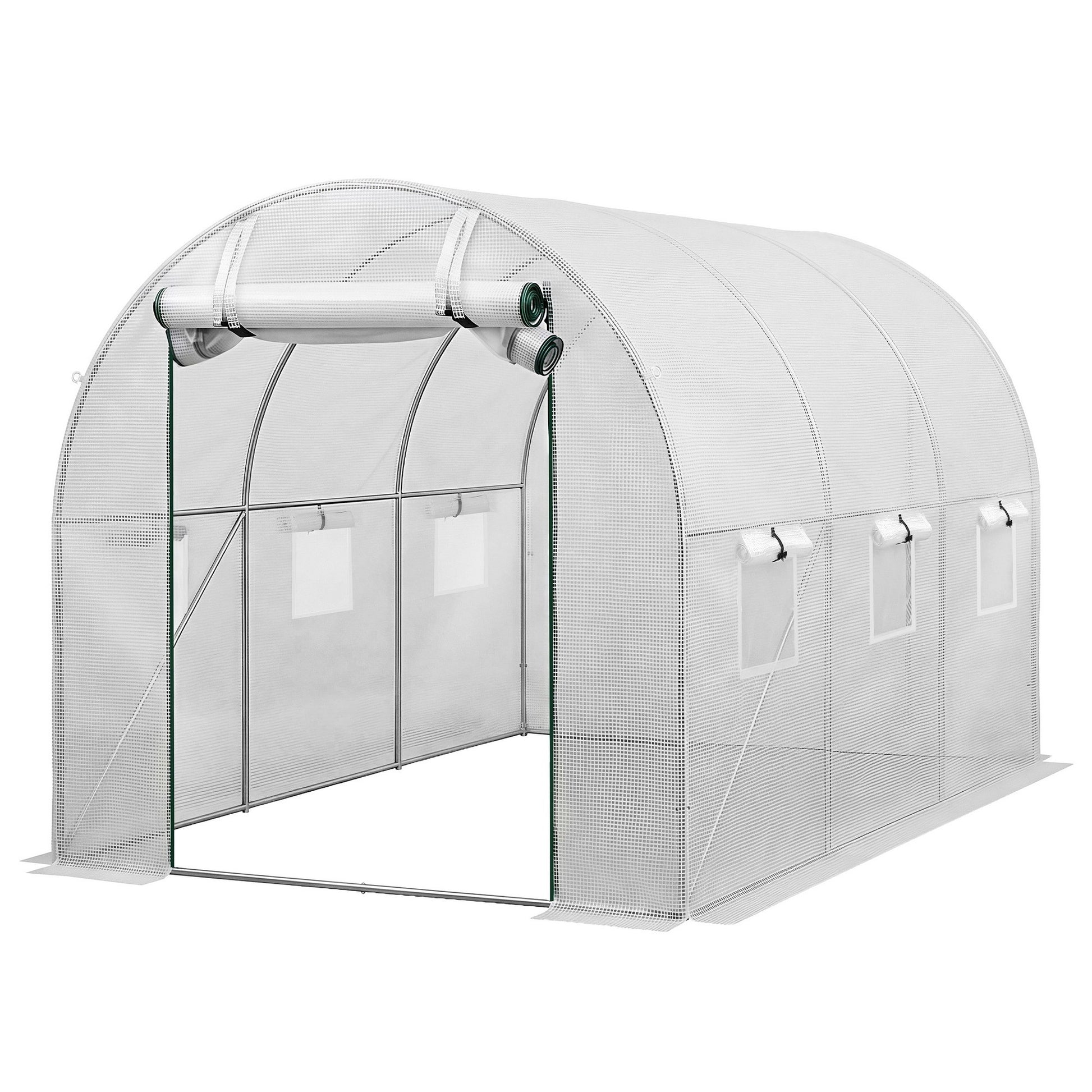 Green Fingers Greenhouse 3x2x2M Walk in Green House White GH-WALK-30X20-WH