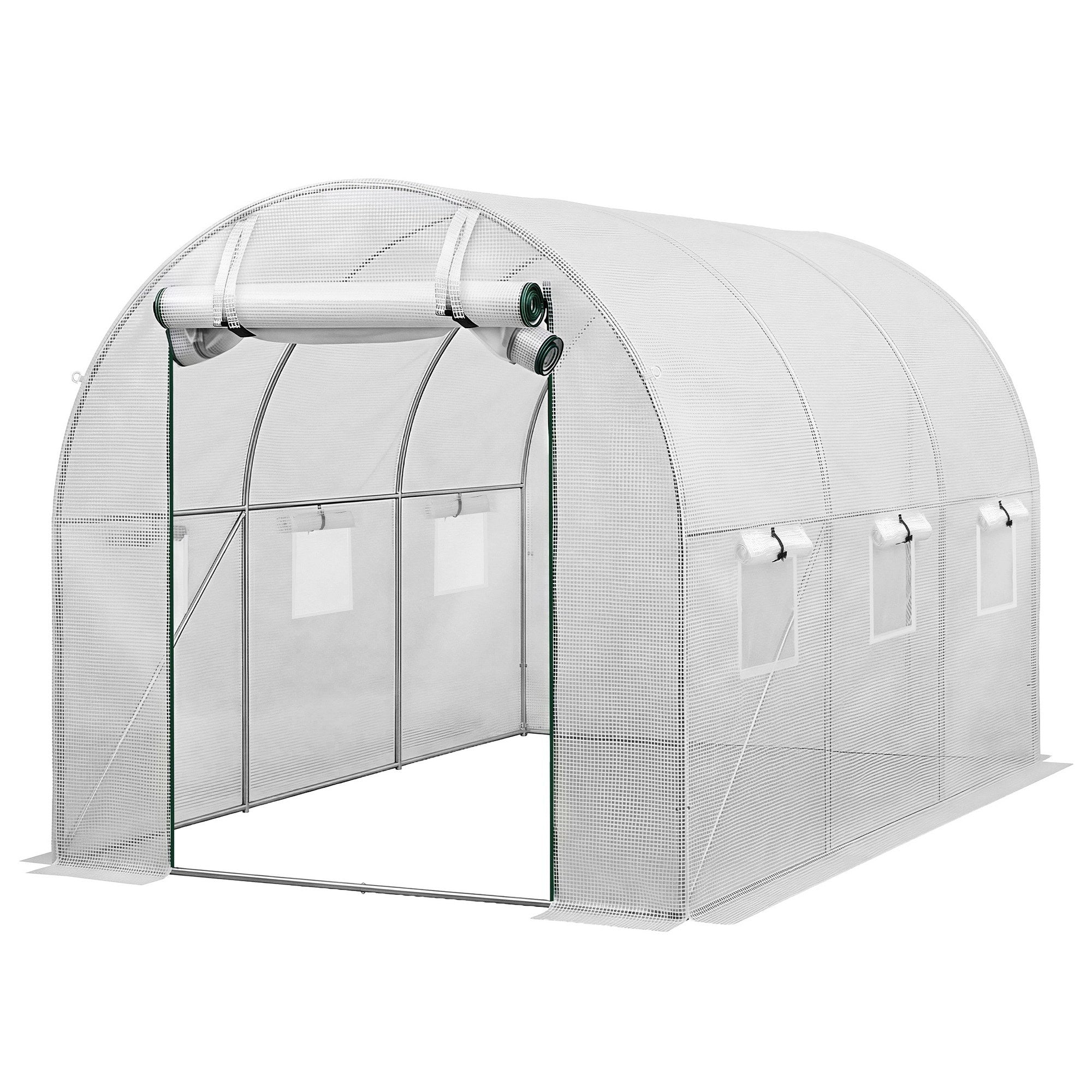 Green Fingers Greenhouse 3x2x2M Walk in Green House White GH-WALK-30X20-WH
