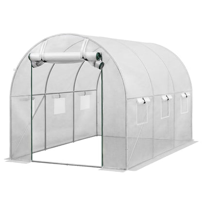 Green Fingers Greenhouse 3x2x2M Walk in Green House White GH-WALK-30X20-WH