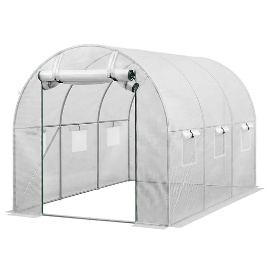 Green Fingers Greenhouse 3x2x2M Walk in Green House White GH-WALK-30X20-WH