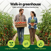 Green Fingers Greenhouse 3x2x2M Walk in Green House White GH-WALK-30X20-WH