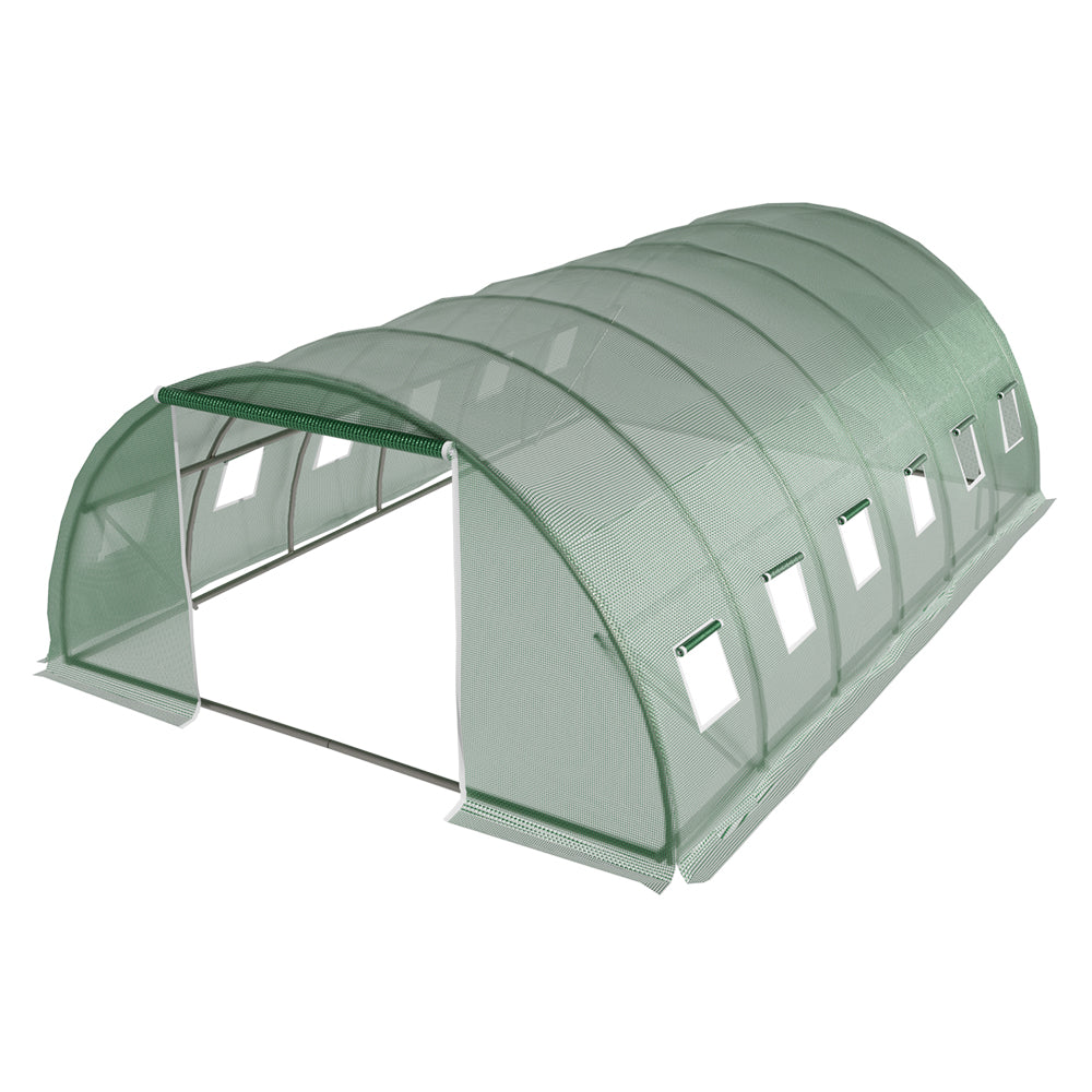 Green Fingers Greenhouse 6x4x2M Walk in Green House Tunnel Plant Garden Shed Dome GH-WALK-F-600X400X200-GN-AB