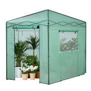 Green Fingers Greenhouse 180x240x240cm Steel Frame PE Cover Outdoor Shelter GH-WALK-PH-24X18