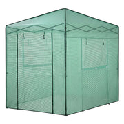 Green Fingers Greenhouse 180x240x240cm Steel Frame PE Cover Outdoor Shelter GH-WALK-PH-24X18