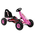 Rigo Kids Pedal Go Kart Ride On Toys Racing Car Adjustable Seat Pink GKRT-F1C-PK