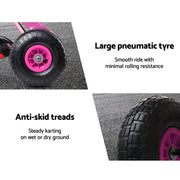 Rigo Kids Pedal Go Kart Ride On Toys Racing Car Adjustable Seat Pink GKRT-F1C-PK