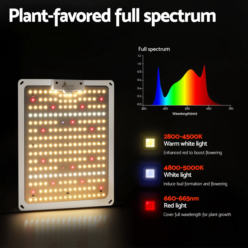 Green Fingers Max 1000W Grow Light LED Full Spectrum Indoor Plant All Stage Growth GL-BOARD-100-NDIM