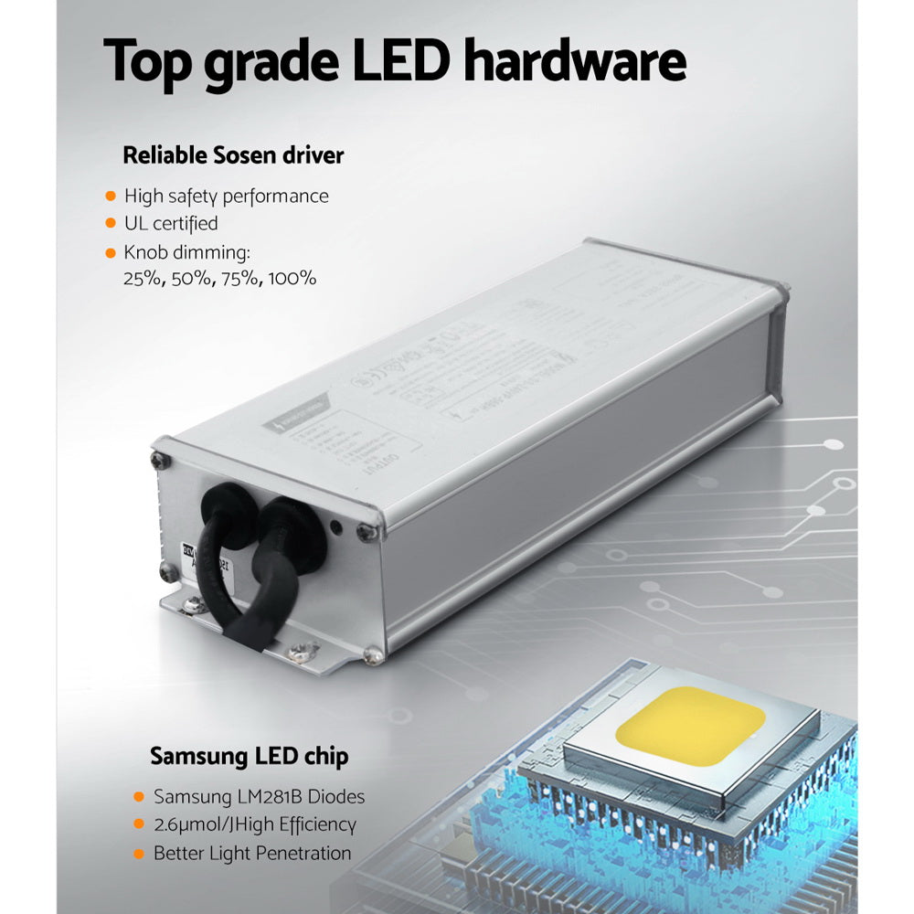 Greenfingers Max 150W Grow Light LED Full Spectrum Indoor Plant All Stage Growth GL-BOARD-150-DIM