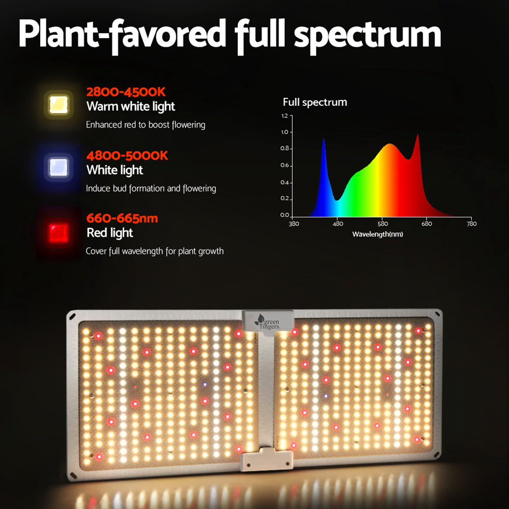 Greenfingers Max 220W Grow Light LED Full Spectrum Indoor Plant All Stage Growth GL-BOARD-220-DIM