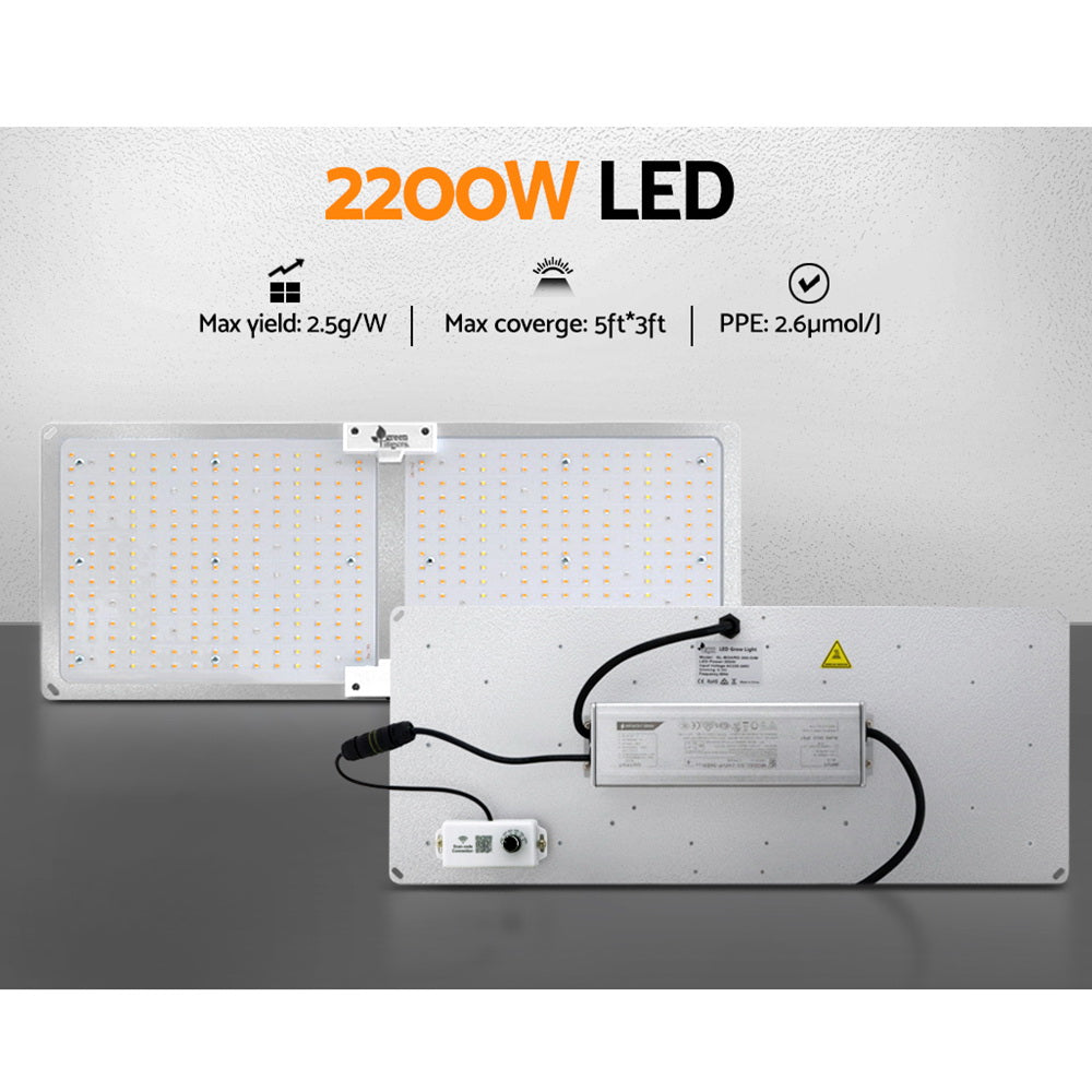 Greenfingers Max 220W Grow Light LED Full Spectrum Indoor Plant All Stage Growth GL-BOARD-220-DIM