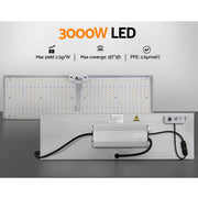 Green Fingers Max 3000W Grow Light LED Full Spectrum Indoor Plant All Stage Growth GL-BOARD-300-DIM