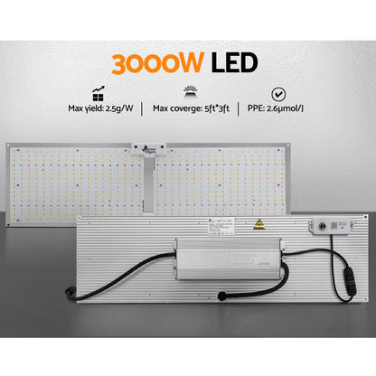 Green Fingers Max 3000W Grow Light LED Full Spectrum Indoor Plant All Stage Growth GL-BOARD-300-DIM
