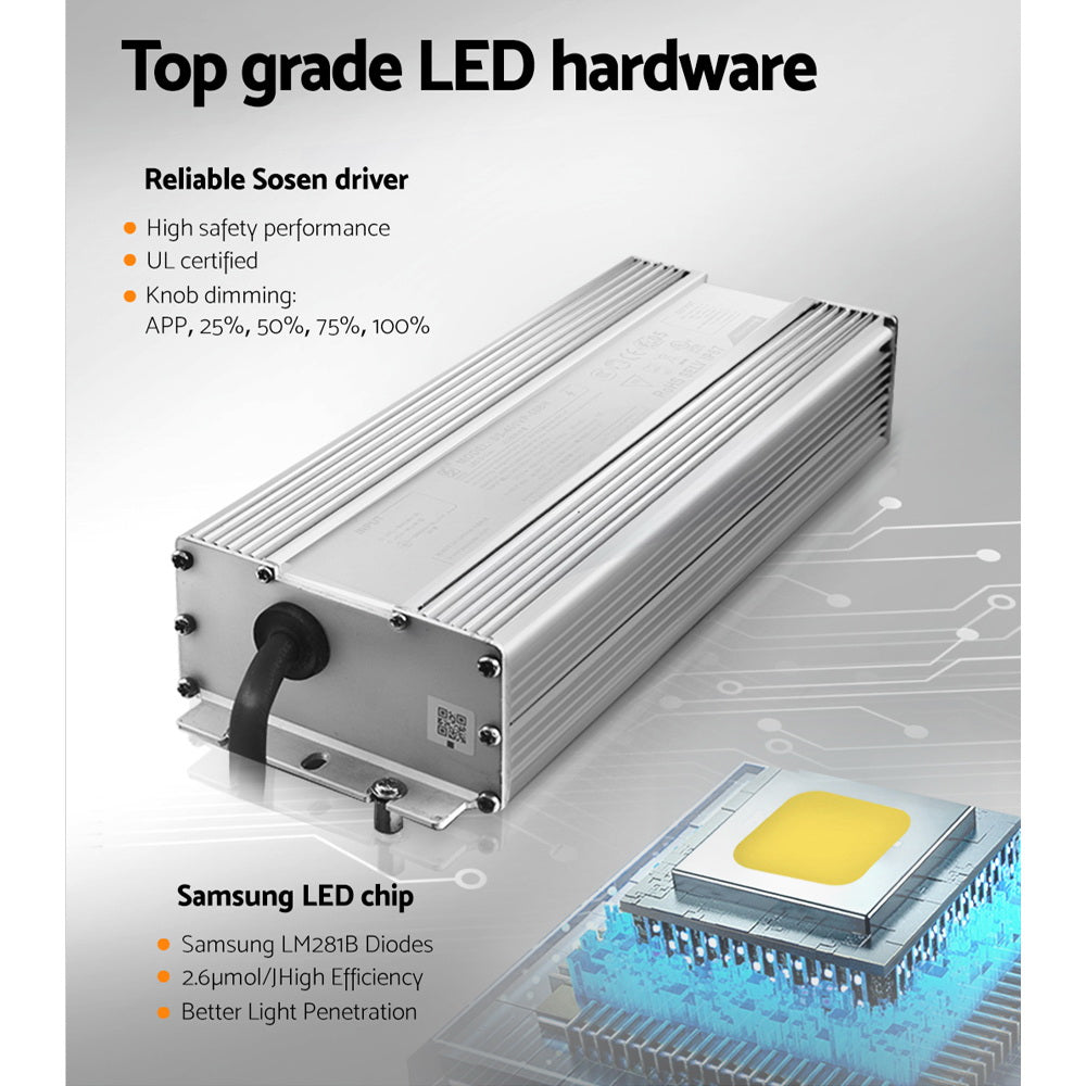 Green Fingers Max 4500W Grow Light LED Full Spectrum Indoor Plant All Stage Growth GL-BOARD-450-DIM