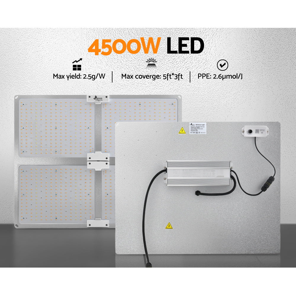 Green Fingers Max 4500W Grow Light LED Full Spectrum Indoor Plant All Stage Growth GL-BOARD-450-DIM