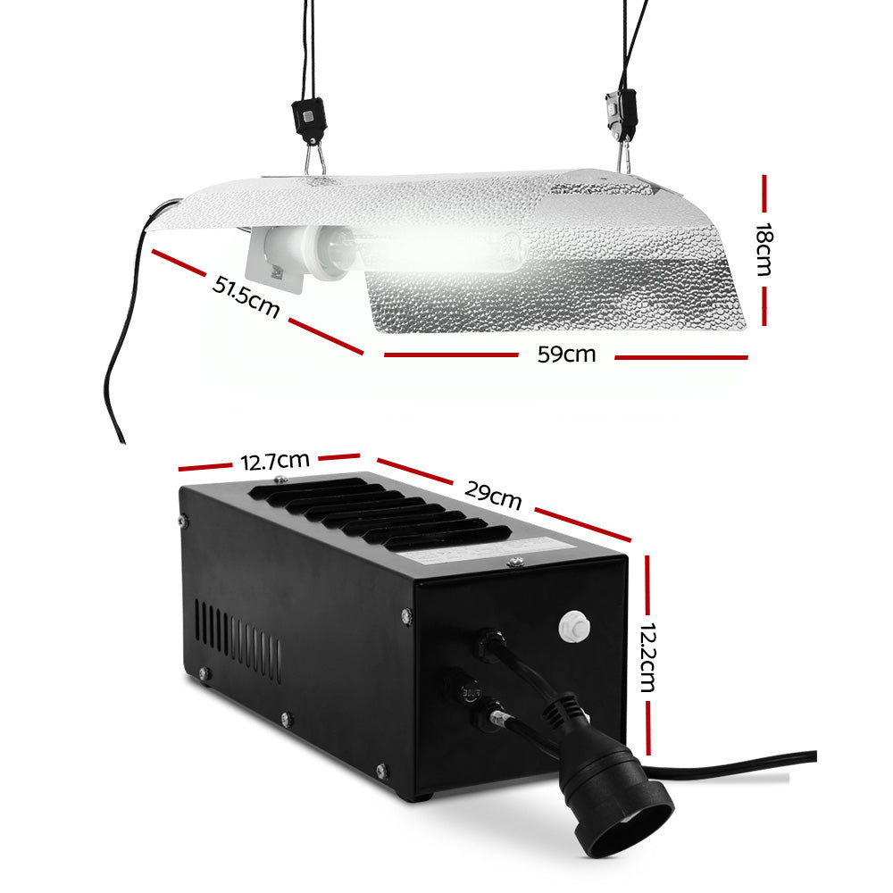 Greenfingers 600W HPS MH Grow Light Kit Magnetic Ballast Reflector Hydroponic Grow System GL-HID-MA-ECO-BAT-SI