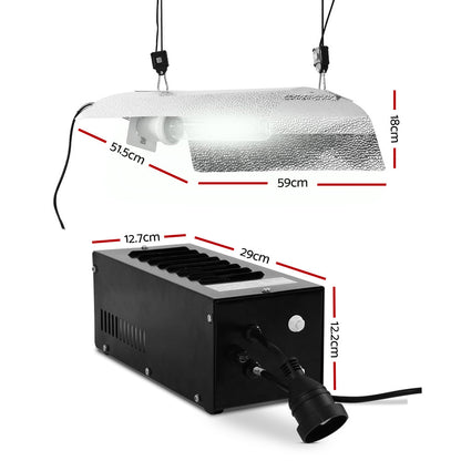 Greenfingers 600W HPS MH Grow Light Kit Magnetic Ballast Reflector Hydroponic Grow System GL-HID-MA-ECO-BAT-SI