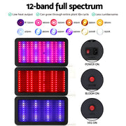 Green Fingers 1200W Grow Light LED Full Spectrum Indoor Plant All Stage Growth GL-NM-3T-1200