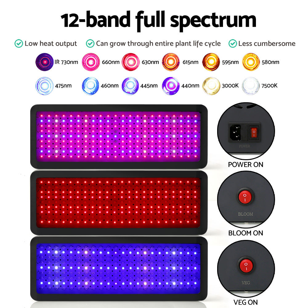 Green Fingers 2000W Grow Light LED Full Spectrum Indoor Plant All Stage Growth GL-NM-3T-2000