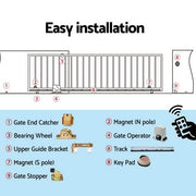 LockMaster Electric Sliding Gate Opener 1200KG Keypad 4M GO-DSR1200-SV-172-RX2