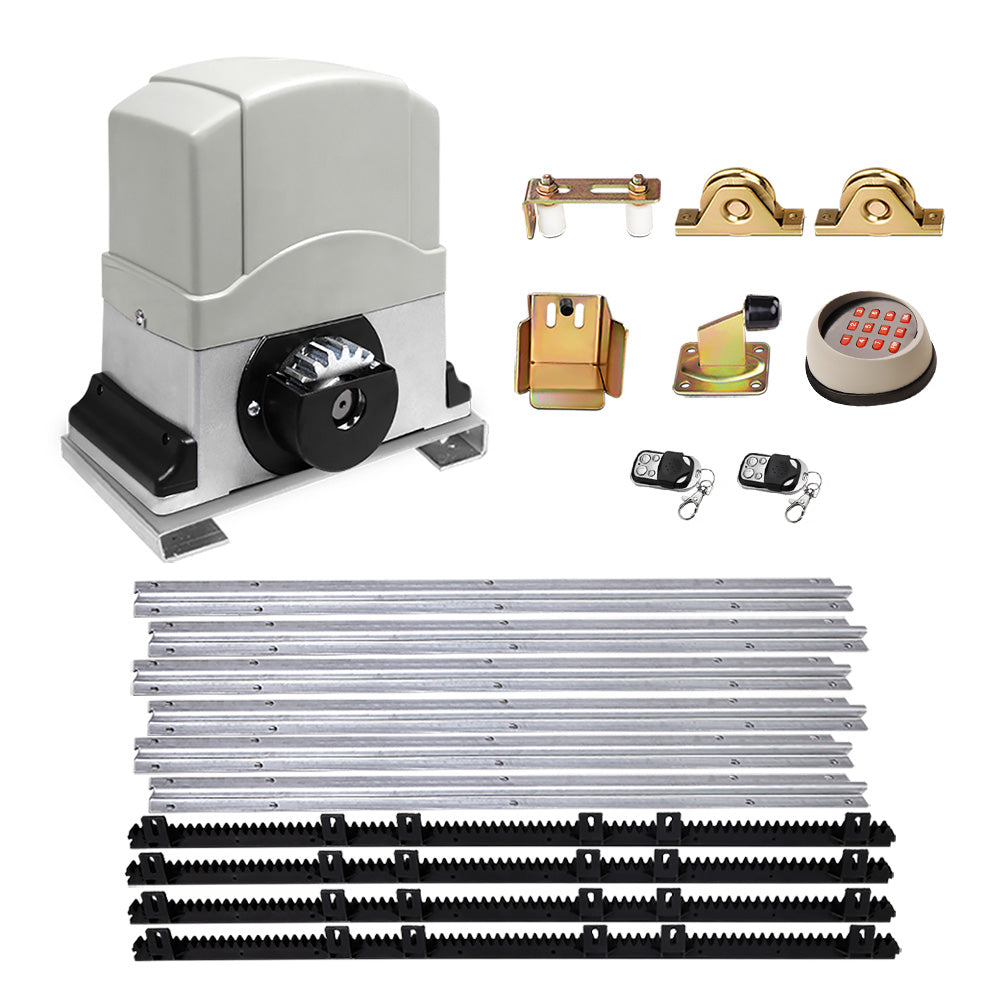 LockMaster Electric Sliding Gate Opener 1200KG Keypad 4M GO-DSR1200-SV-172-RX2
