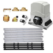 LockMaster Electric Sliding Gate Opener 1200KG Auto Remote Hardware Kit Rail 4M GO-DSR1200-SV-RX2