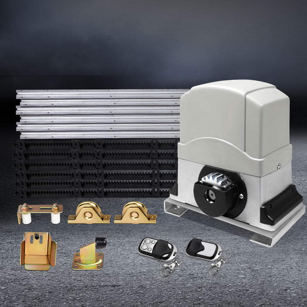 LockMaster Electric Sliding Gate Opener 1200KG 6M GO-DSR1200-SV-RX3